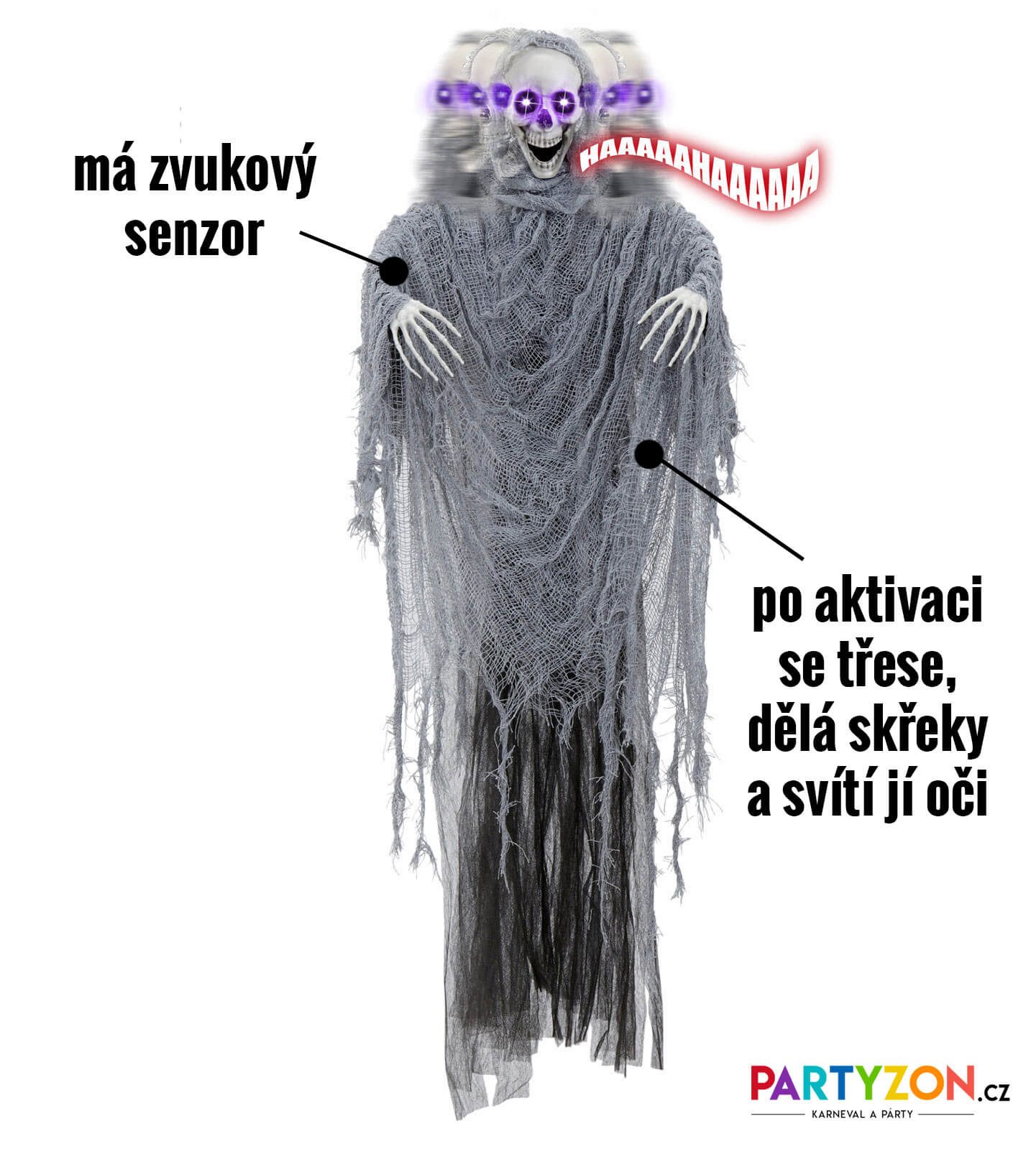 halloween závesna dekorace smrtka-2